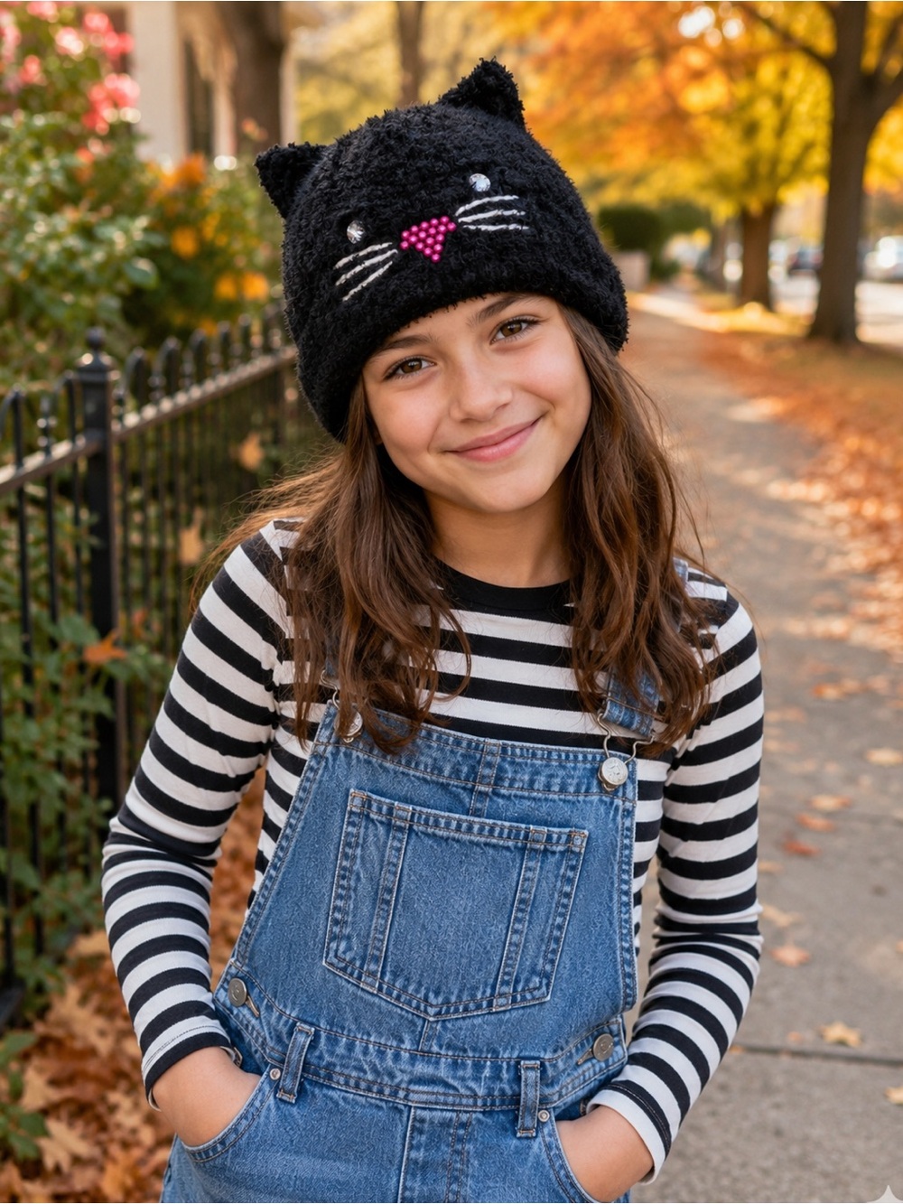 San Diego Hat Co Black Cat Ear Kitty Beanie Kids